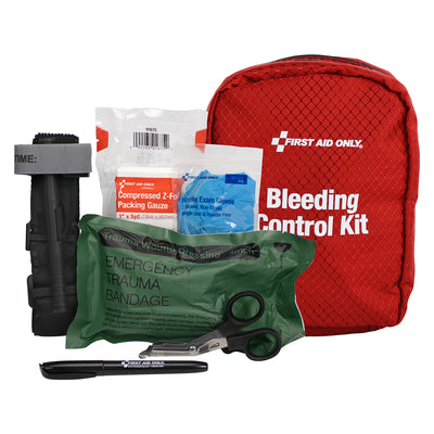 Bleeding Control Kit for CO IN TN VA WA, open showing contents