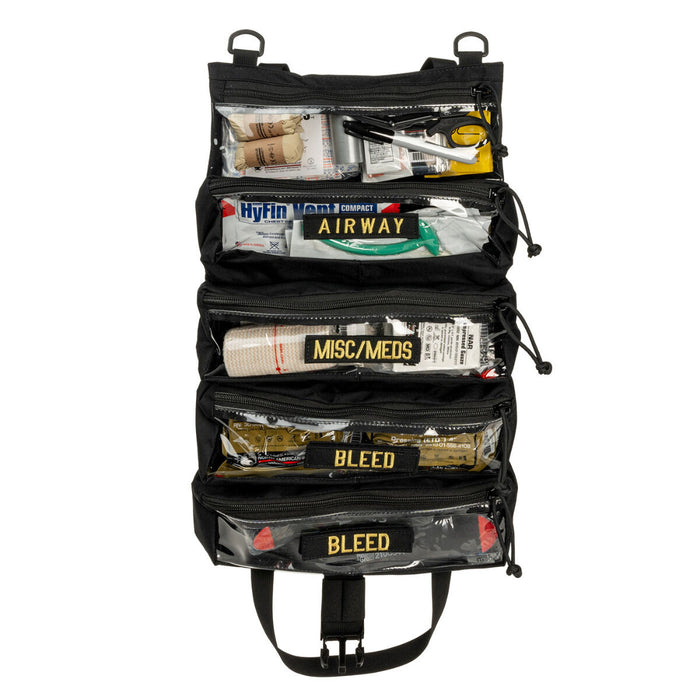 Mini-Trauma Sheet Kit Bag Open Black