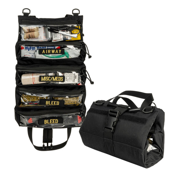 Mini-Trauma Sheet Kit Bag Open Black