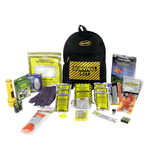 Survival kits and emergency backpacks for disaster preparedness