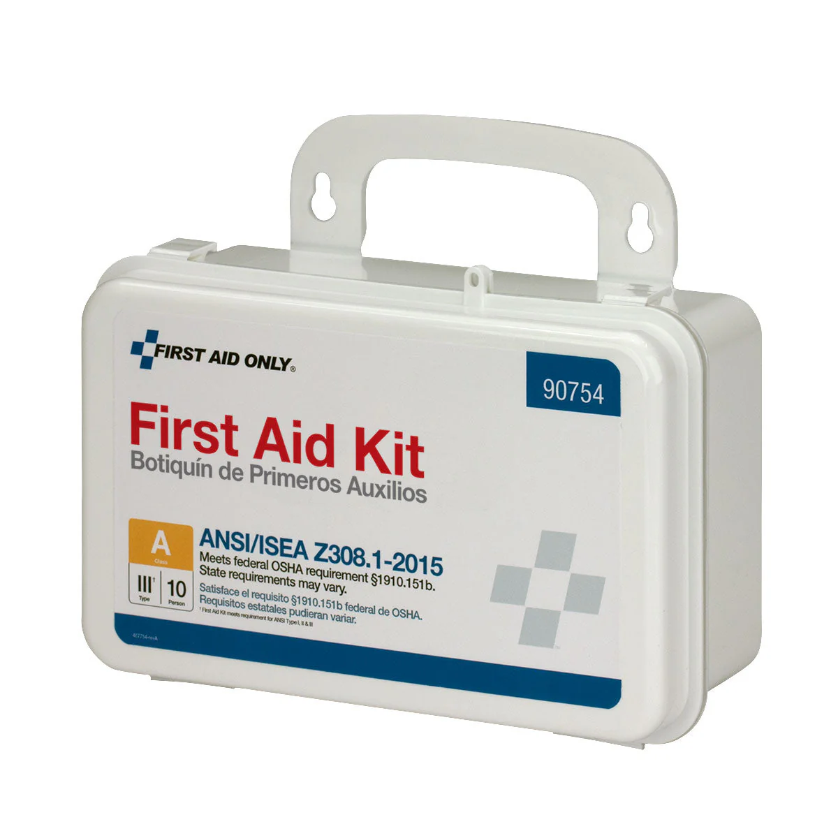 10 Person ANSI A First Aid Kit Plastic Case- Case of 12