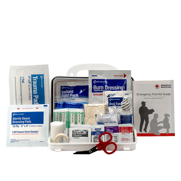 10 Person ANSI A First Aid Kit Plastic Case- Case of 12