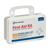 10 Person ANSI A First Aid Kit Plastic Case- Case of 12