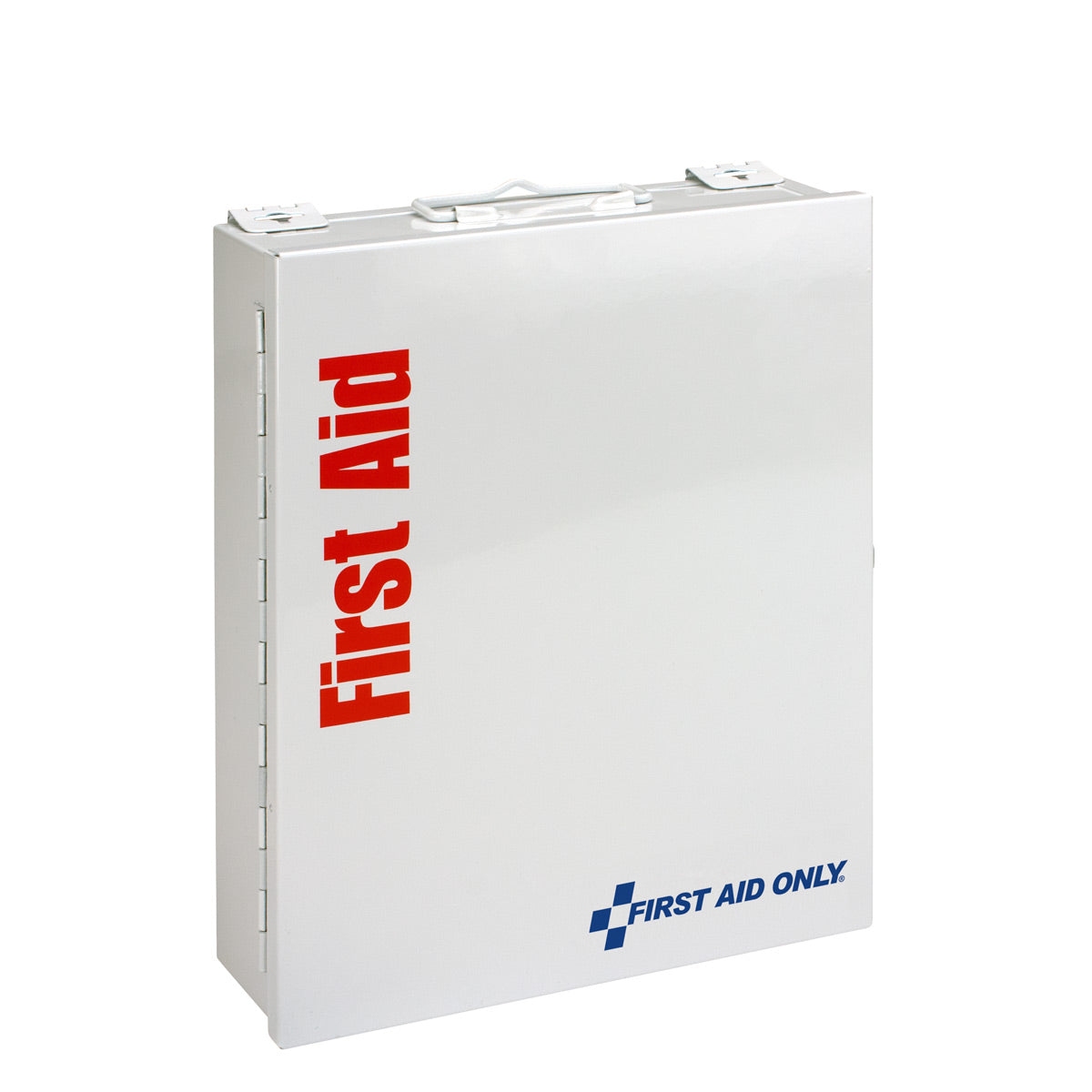25 Person Metal First Aid Cabinet, closed angle view