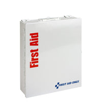 25 Person Metal First Aid Cabinet, closed angle view