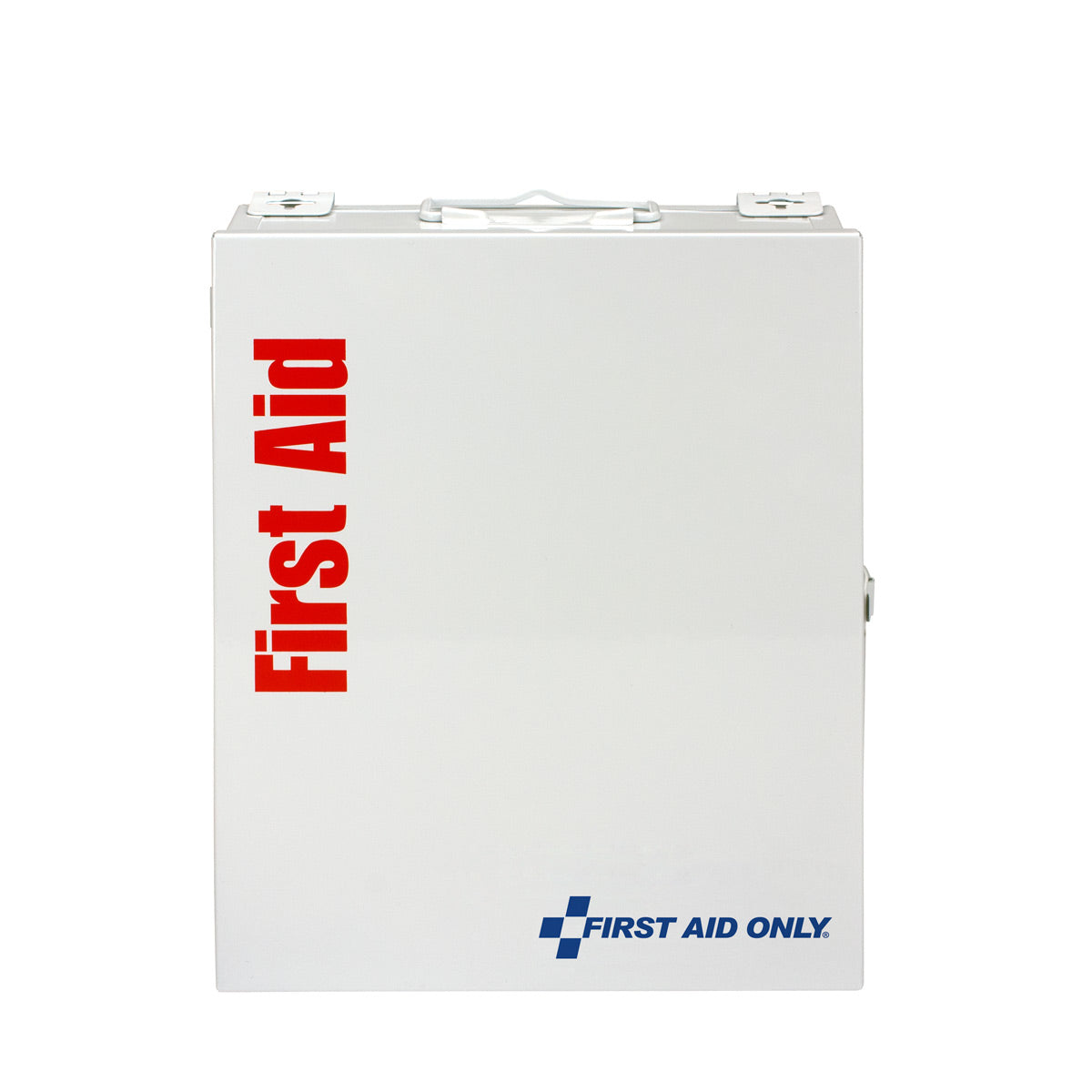 25 Person Metal First Aid Cabinet, closed front view