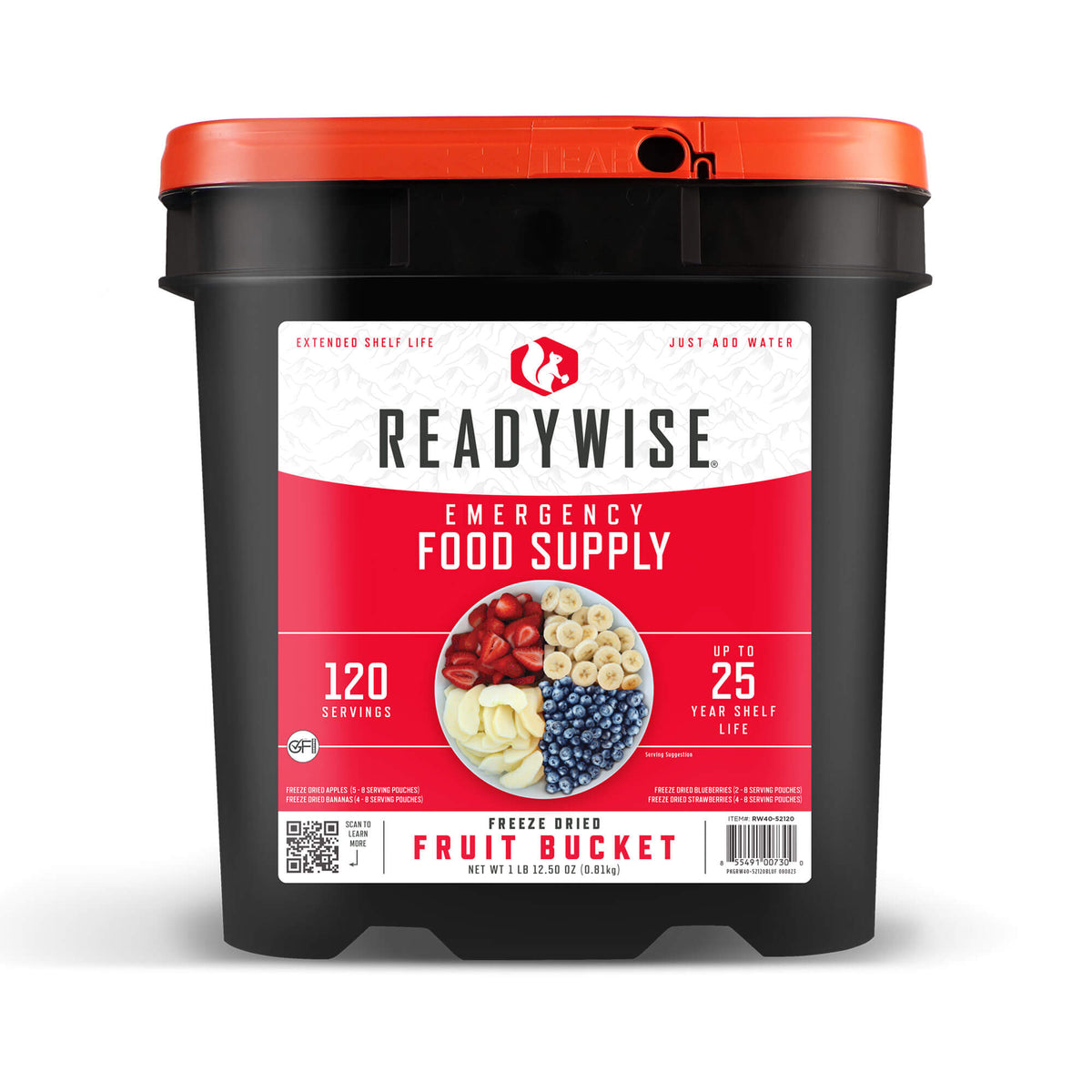 Freeze-Dried Fruit Bucket 120 Servings