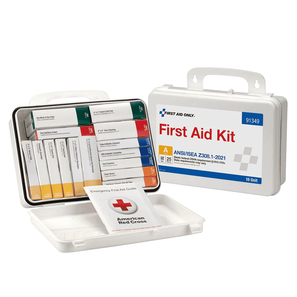 25 Person ANSI A First Aid Kit Plastic Case – Case of 12 – Safety Kits Plus