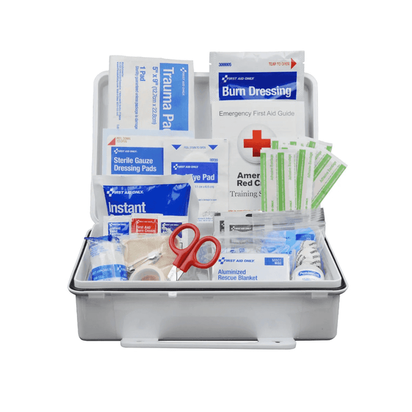 米軍放出品　FIRST AID KIT CASE ホワイト　送料無料 25 Person ANSI A First Aid Kit, 94-Piece – Safety Kits Plus