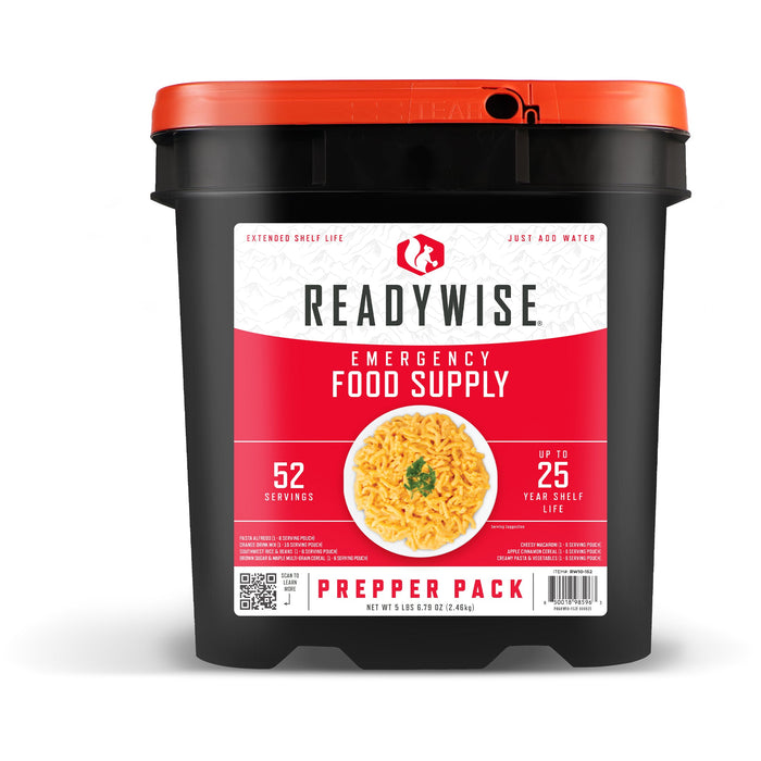 Prepper Pack 52 Serving Emergency Food Bucket