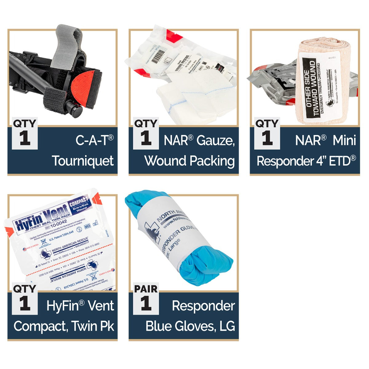 Nano IFAK contents laid out