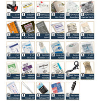 Patrol Vehicle Trauma Kit - Black - with Celox Gauze, contents detail