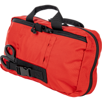 Patrol Vehicle Trauma Kit - Red nylon bag, closed, left side view