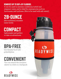 Seychelle water bottle with red insulated sleeve