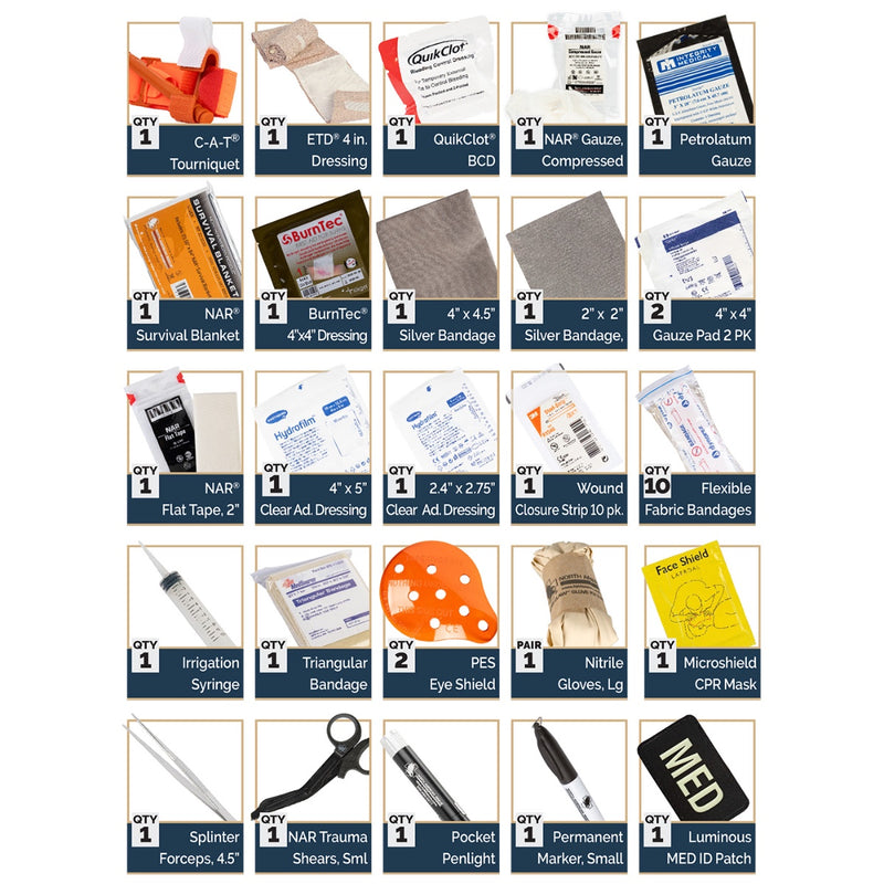 Solo IFAK full contents laid out