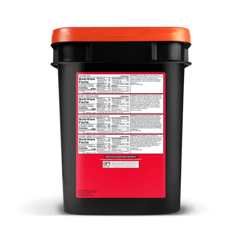 Gluten-Free 84 Serving Bucket Nutrition Facts