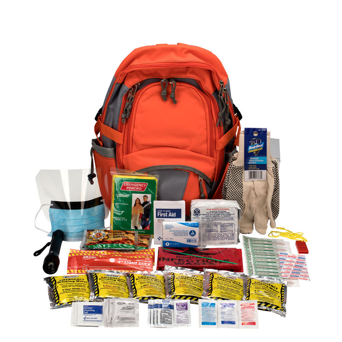 Emergency Preparedness 3-Day Backpack, open showing contents