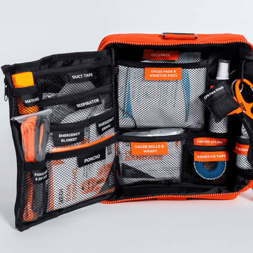 Roadie Auto First Aid Kit Left and Middle Compartments