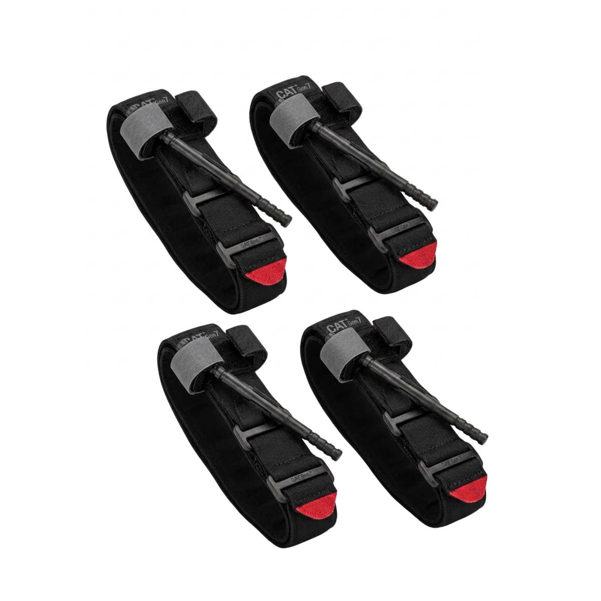 CAT Tourniquet Gen 7 4-Pack, four Black real-use units