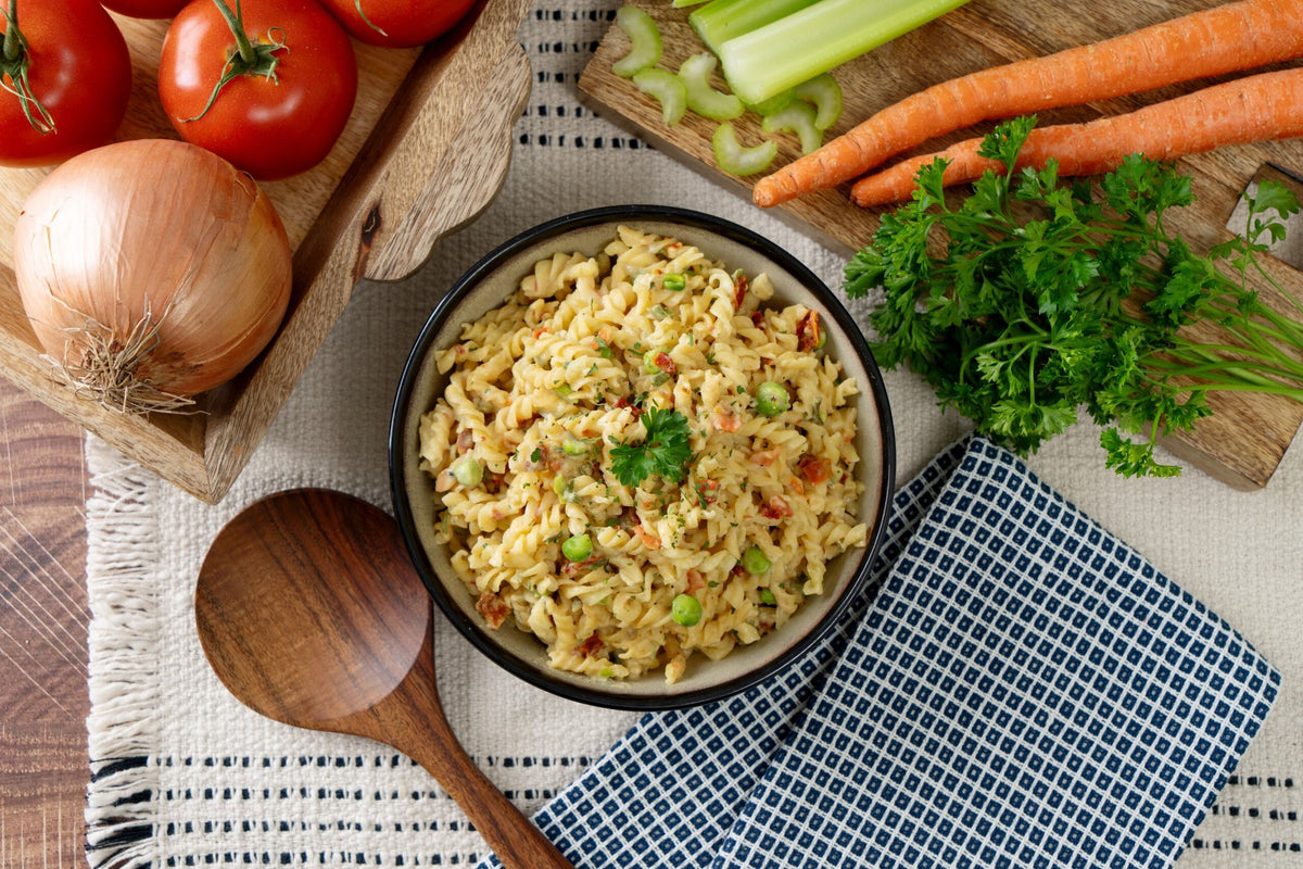Creamy Pasta prepared, Favorites Box contents