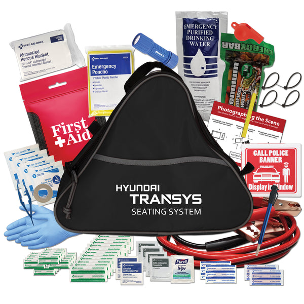 Custom-branded vehicle emergency kit for Hyundai Transys