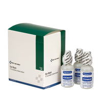 Eyewash Bottle 1 oz 12-Pack, box open showing bottles