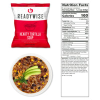 Hearty Tortilla Soup pouch with nutrition facts