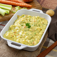 Potatoes and Chicken Flavored Pot Pie prepared, Gluten-Free bucket contents