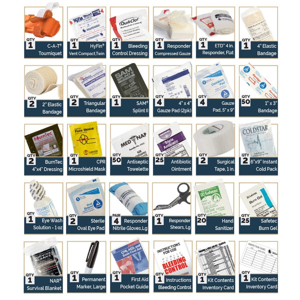 Trauma First Aid Kit – Class B | ANSI-Compliant Kit – Safety Kits Plus