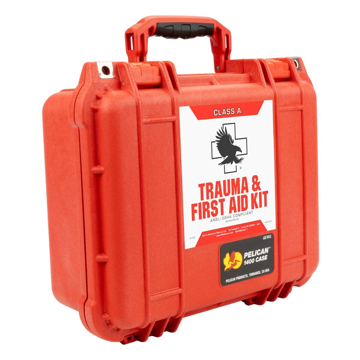 Guard Tech First Aid Kit Trauma First Aid Kit Hard Case – Class A Workplace Emergency Kit ...