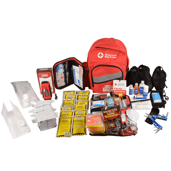 American Red Cross Emergency Preparedness Backpack with survival and first aid supplies