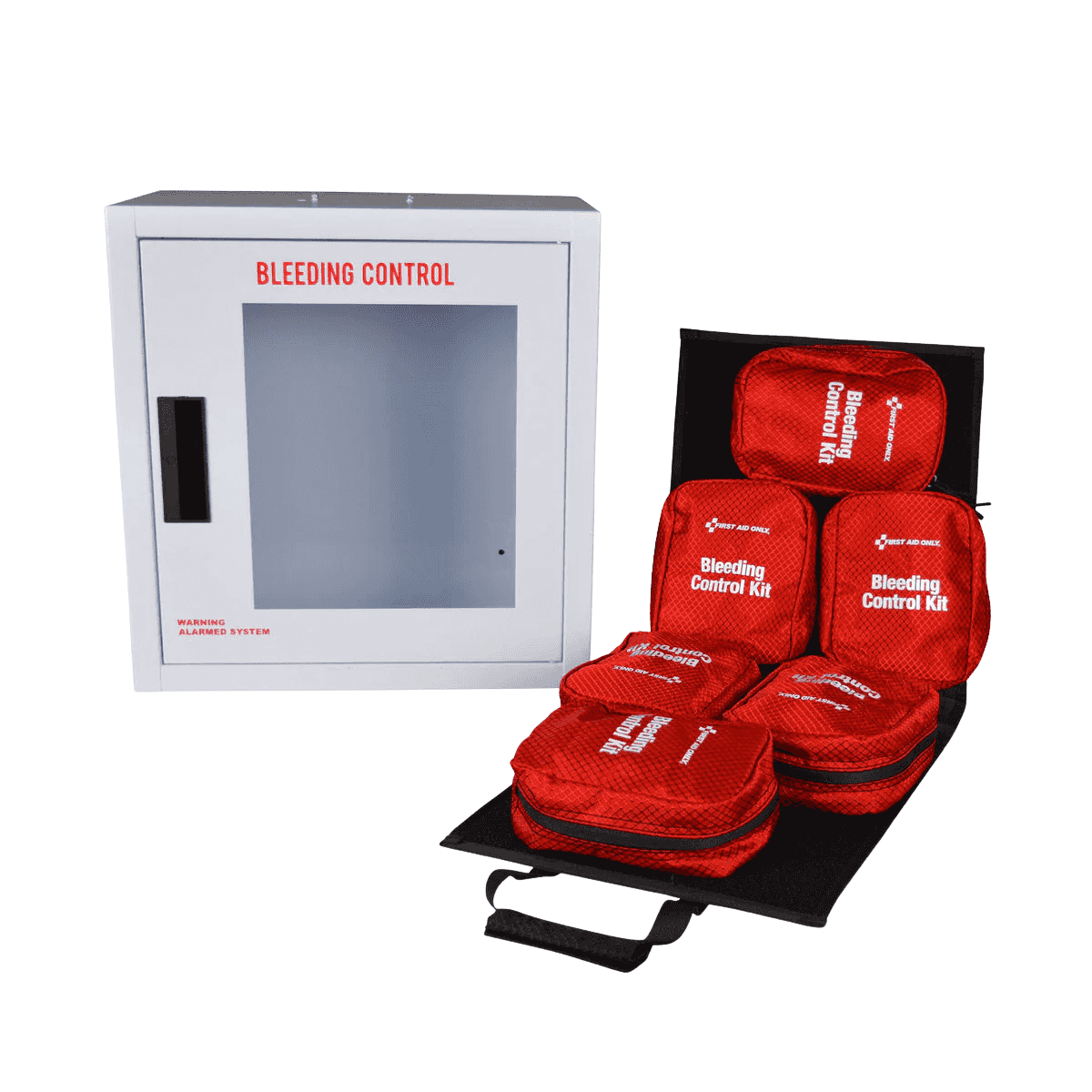 Trauma Bleeding Control Bleeding Control Cabinet – Multiple Victim Trauma Kit for Compliance ...