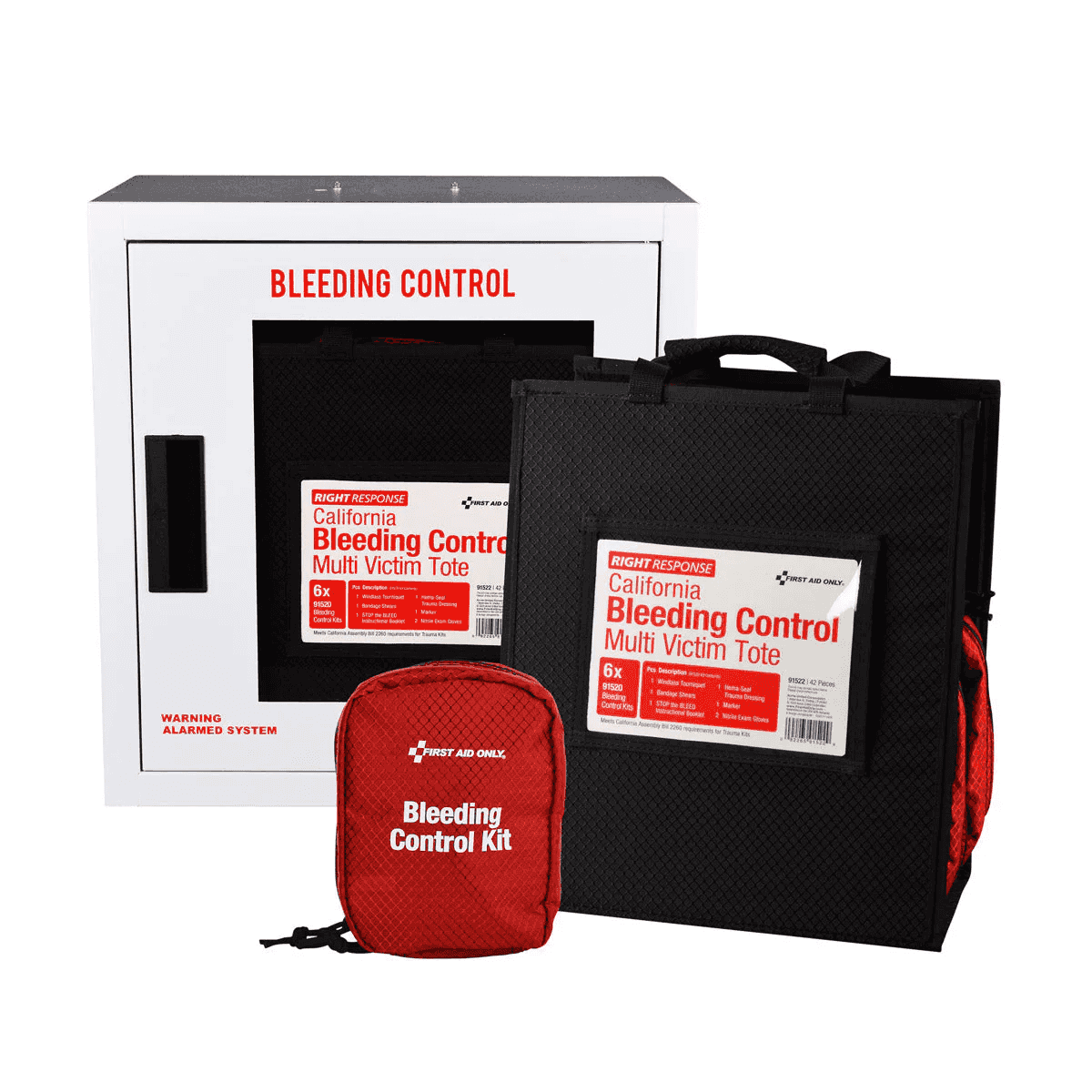 Trauma Bleeding Control Bleeding Control Cabinet – Multiple Victim Trauma Kit for Compliance ...