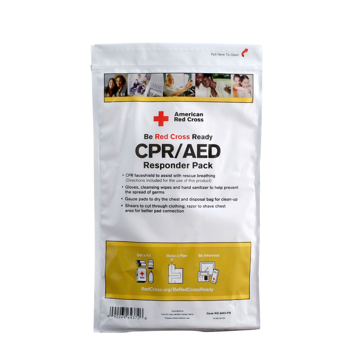 American Red Cross CPR/AED Responder Pack in its resealable pouch packaging