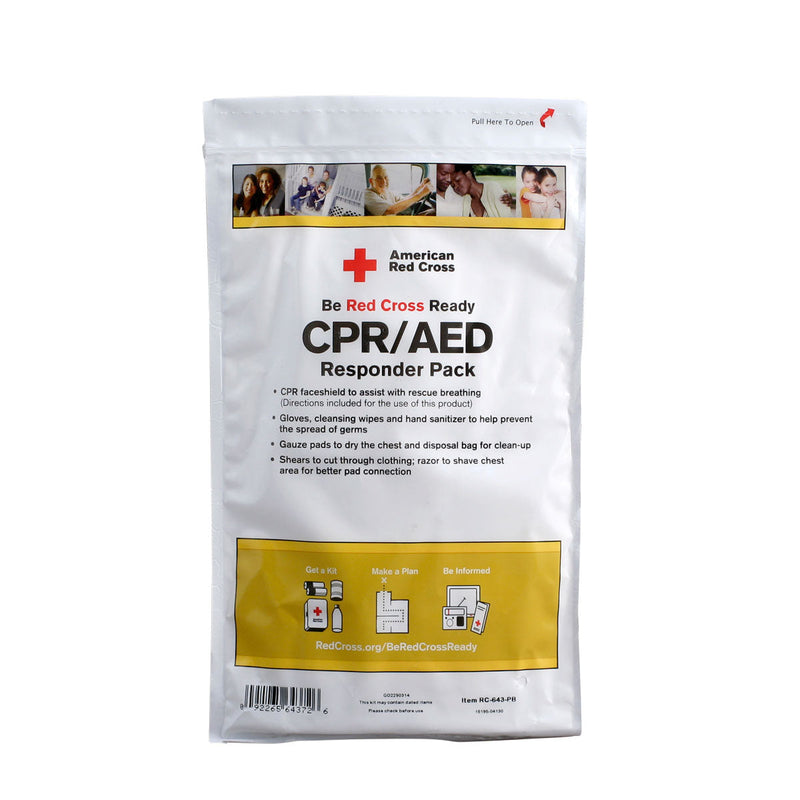 American Red Cross CPR/AED Responder Pack in its resealable pouch packaging