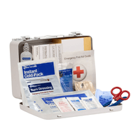 Heavy Duty Vehicle First aid kit with various supplies on a white background