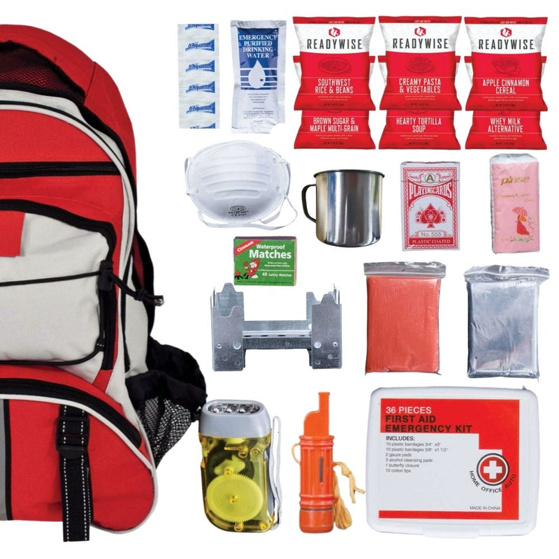  Pre-Packed Emergency Survival Kit/Bug Out Bag for 2 - Over 150  Total Pieces of Disaster Preparedness Supplies for Hurricanes, Floods,  Earth Quakes & Other Disasters (Black) : Sports & Outdoors