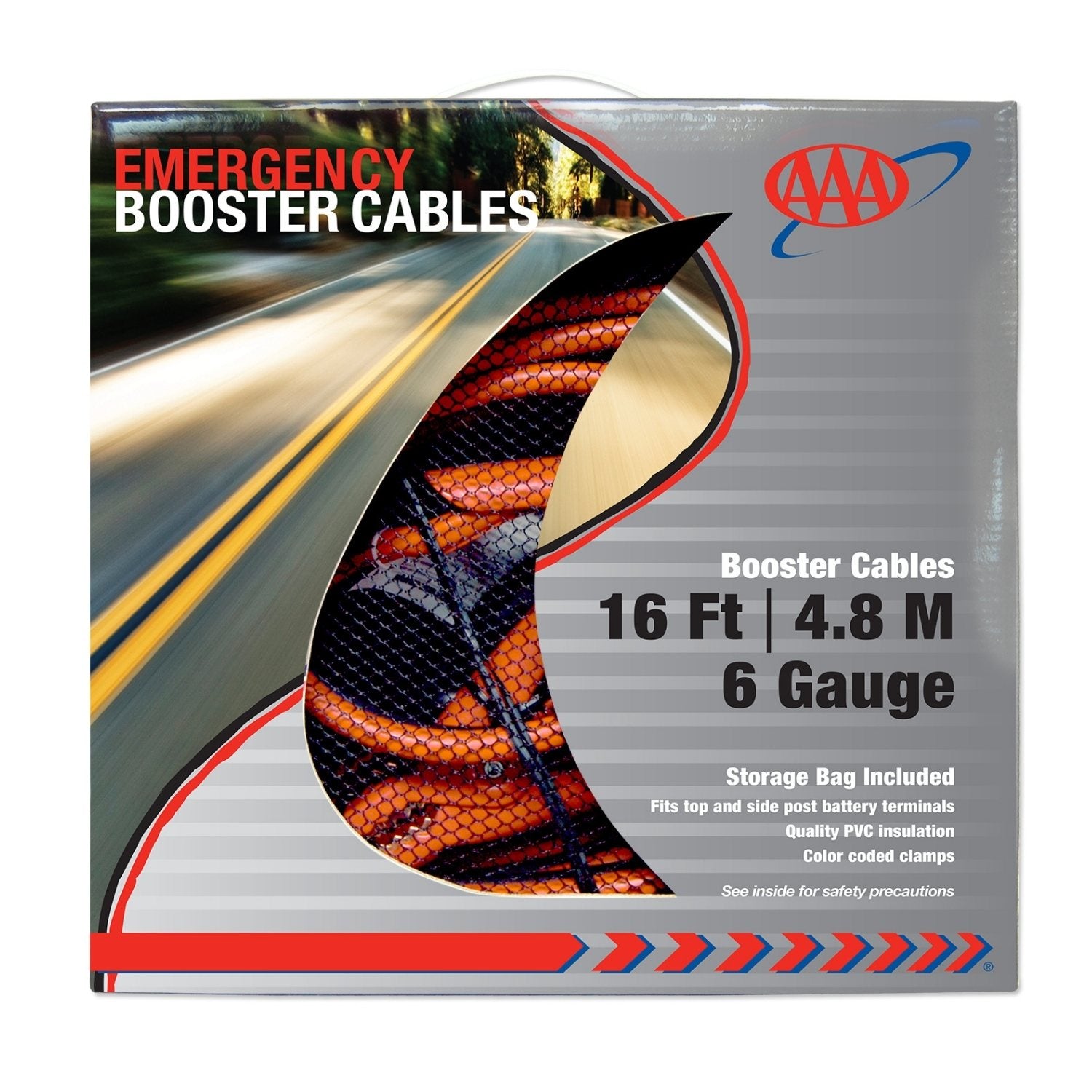 NOONE Jumper Cables with Smart-6 Protector, Professional Booster Cables 6  Gauge 16Feet (6AWG x 16Ft) with Carry Bag Included