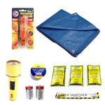 C.E.R.T. Deluxe Action Response Unit Emergency Whistle, Tarp, Flashlight + Batteries, Duct Tape, Emergency Water + LIghtstick