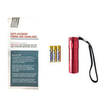 AAA Basic Roadside Emergency Kit Auto Accident Form, Flashlight + Batteries