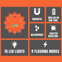 LED Road Flares 12 Pack Features